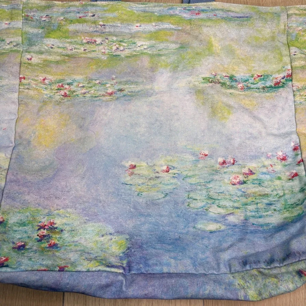 MFA Boston Claude Monet Water Lilies Canvas Tote Bag Art Museum NWT 22x16 Cotton